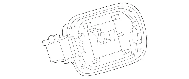 2476307403 - Side Panels: Tank Filler Recess for Mercedes-Benz: GLB250, GLB35 AMG Image image