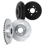 700459027 - : DFC Brake Rotors and Drums - Drilled &amp; Slotted - Silver for DYNAMIC FRICTION Image