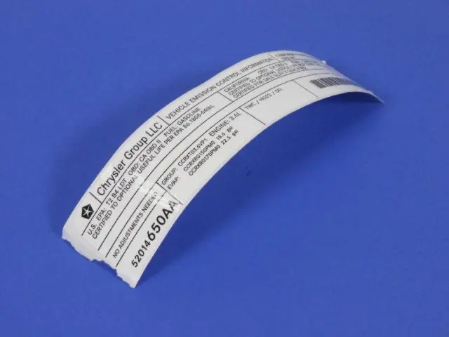 Veci Label Label - Mopar (52014650AA)