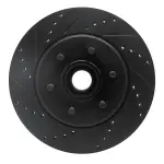 63354184L - : DFC Brake Rotor - Drilled and Slotted - Black for DYNAMIC FRICTION Image