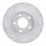 63145007L - : DFC Brake Rotor - Drilled and Slotted - Silver for DYNAMIC FRICTION Image
