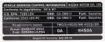 148059HS0A - : Emission Label for Nissan: Altima Image