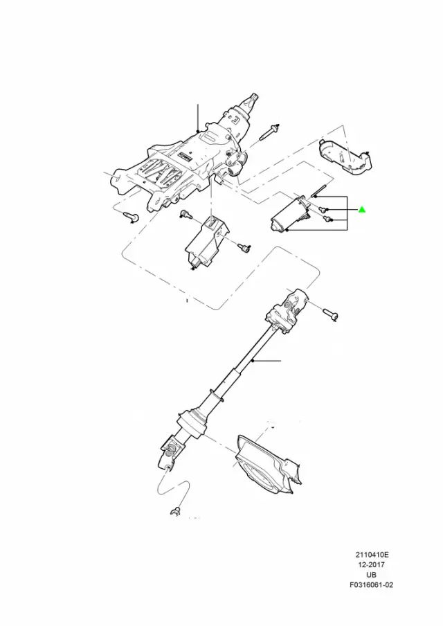 GB5Z3B676C - Steering: Lower Shaft for Ford Image