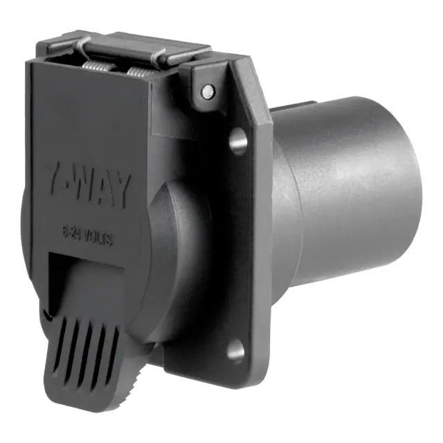 55415 - Exterior: Replacement OE 7-Way RV Blade Socket (Plugs into USCAR) for CURT Image