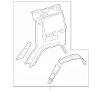 4636308302 - Side Panels: C-Pillar for Mercedes-Benz Image