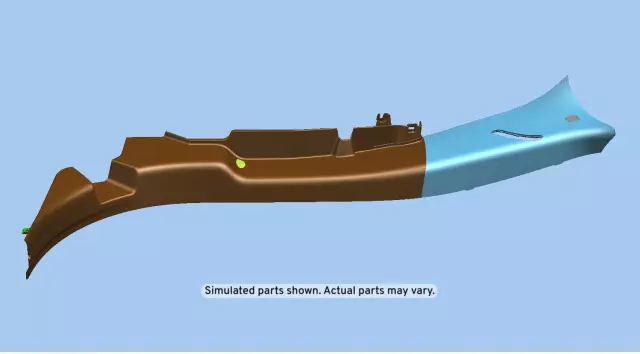22817393 - : Shale Driver Side Body Lock Pillar Garnish Molding for Chevrolet: Silverado 1500, Silverado 2500 HD, Silverado 3500 HD | GMC: Sierra 1500, Sierra 2500 HD, Sierra 3500 HD Image