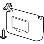 HC3Z2504105DB - : Sun-Visor for Ford: F-250 Super Duty, F-350 Super Duty, F-450 Super Duty Image