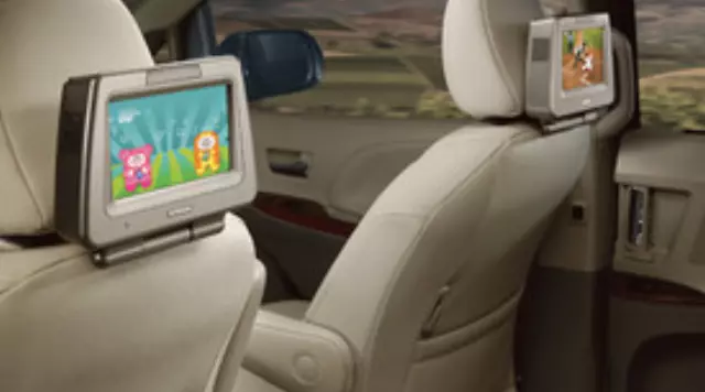 PT90001100ST - Serviceable Components: DVD Player Screen Rear Seat Entertainment for Toyota: 4Runner, Highlander, RAV4, Sienna, Venza Image