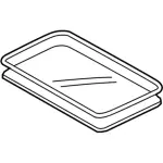 4W7Z54500A18AA - Body: Sunroof Glass for Ford: Crown Victoria | Mercury: Grand Marquis, Marauder Image