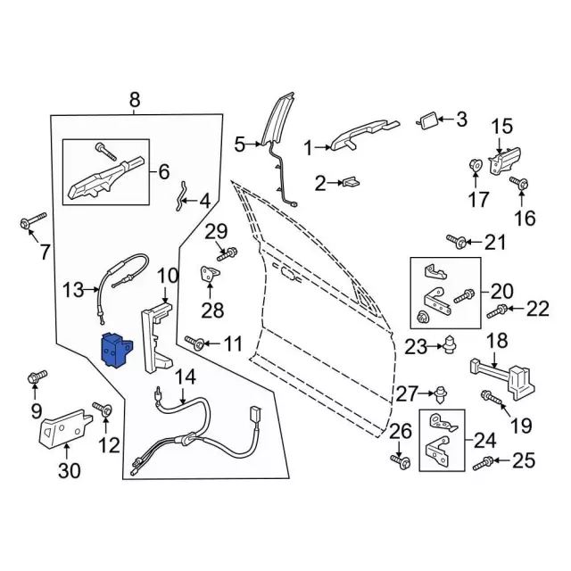 Door Lock Actuator Motor - Ford (ML1Z-7826413-F)
