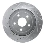 63142003L - : DFC Brake Rotor - Drilled and Slotted - Silver for DYNAMIC FRICTION Image