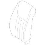 25191091479E43 - : Cover Front Seat Backrest for Mercedes-Benz Image