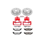 KC217236 - : Z36 Truck and SUV Ceramic Brake Pad, Drilled &amp; Slotted Rotor, and Caliper Kit for PowerStop Image