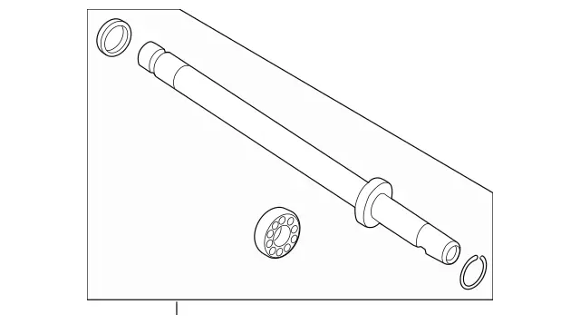 205330990565 - Front Axle: Intermediate Shaft for Mercedes-Benz: AMG GT 43, AMG GT 53, AMG GT 63, AMG GT 63 S, AMG GT 63 S E Performance, C400, C43 AMG, C450 AMG, CLS450, CLS53 AMG, E300, E350, E400, E43 AMG, E450, E53 AMG, E63 AMG S, GLC43 AMG, GLC63 AMG, GLC63 AMG S Image image