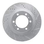 63176142R - : DFC Brake Rotor - Drilled and Slotted - Silver for DYNAMIC FRICTION Image