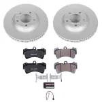ESK4558 - : Genuine Geomet Coated Rotors, ECE-R90 Brake Pads + Hardware Kit for PowerStop Image