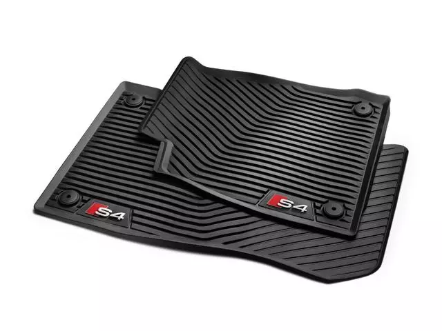 2018-2022 Audi S4 Front Left & Right All Weather Rubber Floor Mats Set Of 2 Black - Audi (8W1061221A041)