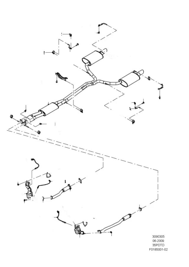 BH6Z9G444A - Emission System: Lower Oxygen Sensor for Ford Image