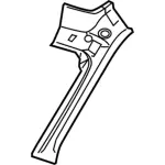 FB5Z7802509A - Body: Windshield Pillar for Ford: Explorer, Police Interceptor Utility Image