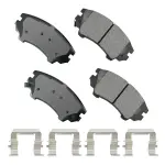 ACT1745 - : Akebono ProACT Ultra Premium Ceramic Disc Brake Pad Kit for AKEBONO Image
