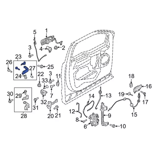 Door Hinge - Ford (FL3Z-1622800-C)
