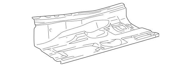 2036100560 - Substructure: Floor for Mercedes-Benz: 180C, C230, C240, C280, C32 AMG, C320, C350, C55 AMG, CLK320, CLK350, CLK500, CLK55 AMG, CLK550, CLK63 AMG Image image