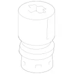 2123211306 - Springs, Suspension and Hydraulic Components: Stop Buffer, Sh. Abs for Mercedes-Benz Image