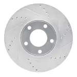63154091R - : DFC Brake Rotor - Drilled and Slotted - Silver for DYNAMIC FRICTION Image