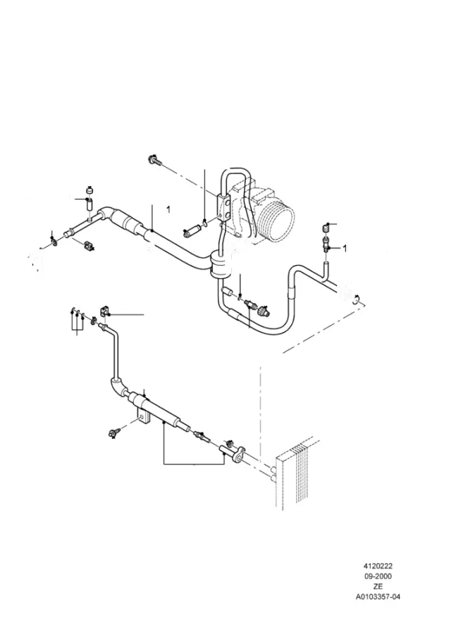 F5DZ19D990AB - HVAC: A/C Orifice Tube for Ford Image