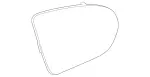 998103101 - : Mirror Glass - Left for Mercedes-Benz: 180A, 220a, A220, AMG GT 43, AMG GT 55, AMG GT 63 Pro, CLA250, CLA35 AMG, CLA45 AMG, CLA45 AMG S, SL43 AMG, SL55 AMG, SL63 AMG, SL63 AMG S E Performance Image