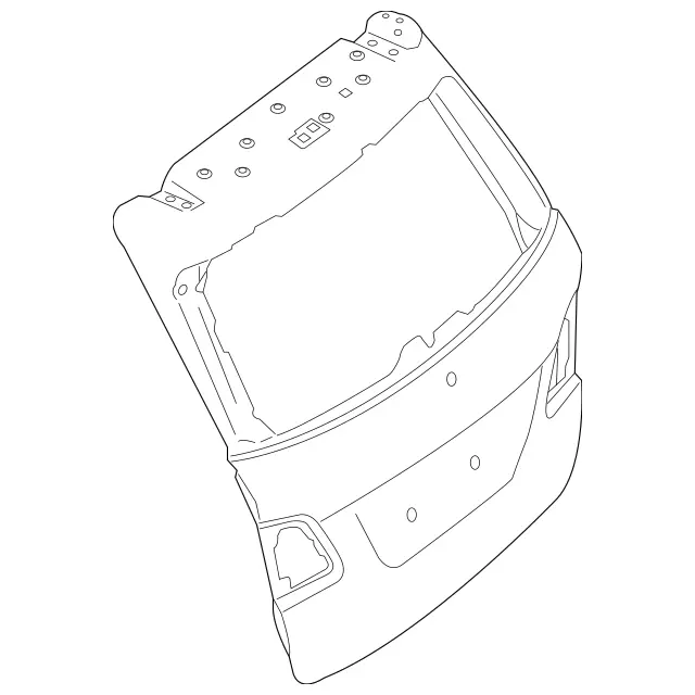 1667405100 - Rear-End Door: Rear Door for Mercedes-Benz: GL350, GL450, GL550, GL63 AMG, GLS350d, GLS450, GLS550, GLS63 AMG Image image