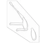 2238203700 - Electr. System: Wiper Arm for Mercedes-Benz: 350SD, Maybach S580, Maybach S680, S500, S580, S580e, S63 AMG E Performance Image