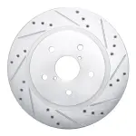 63113028R - : DFC Brake Rotor - Drilled and Slotted - Silver for DYNAMIC FRICTION Image