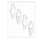 4203400 - : Brake Pads Rear for Mercedes-Benz Image