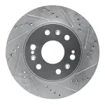 63148050R - : DFC Brake Rotor - Drilled and Slotted - Silver for DYNAMIC FRICTION Image