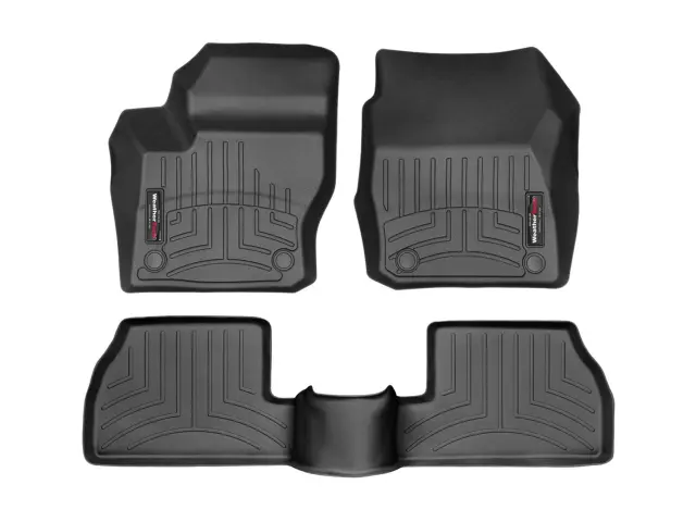 446461440752 - Accessories: Front &amp; Rear Black FloorLiner™ DigitalFit® for WeatherTech Image