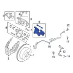 MB3Z2B511E - Brakes: Caliper Mount for Ford: Bronco, Ranger Image