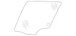 1637351510 - : Glass Pane for Mercedes-Benz: ML320, ML430, ML55 AMG Image