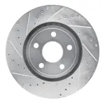 63142007L - : DFC Brake Rotor - Drilled and Slotted - Silver for DYNAMIC FRICTION Image