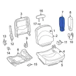 3W7Z54644A18FAC - Body: Armrest Cover for Ford: Crown Victoria | Mercury: Grand Marquis Image