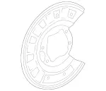 2054230320 - Brakes: Brake Cover Plate for Mercedes-Benz Image
