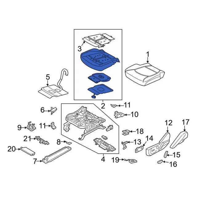 JL1Z78632A23P - : Seat Cushion Foam for Ford Image