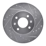 63103042R - : DFC Brake Rotor - Drilled and Slotted - Silver for DYNAMIC FRICTION Image