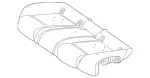 1779205203 - Rear Seat Bench: Padding, Rr Seat Cushion for Mercedes-Benz Image