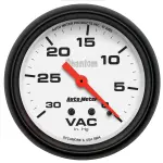 5884 - : GAUGE, VACUUM, 2 5/8", 30INHG, MECHANICAL, PHANTOM for AutoMeter Image