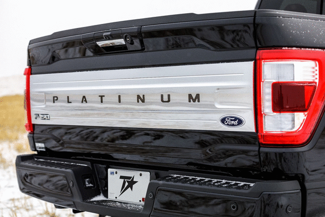 21 thru 23 F-150 OEM Ford Gunmetal Stainless Steel Tailgate Lettering PLATINUM - Ford (VML3Z-9942528-C)