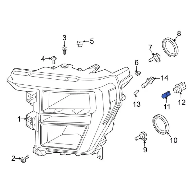 MB3Z13466H - Electrical: Signal Bulb for Ford: F-150, F-150 Lightning Image