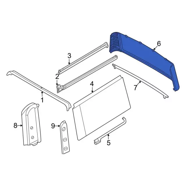 M2DZ7842006BE - Body: Rear Glass for Ford: Bronco Image