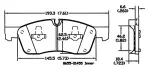 13054257 - : Disc Brake Pad Set for Dodge: Durango | Jeep: Grand Cherokee Image
