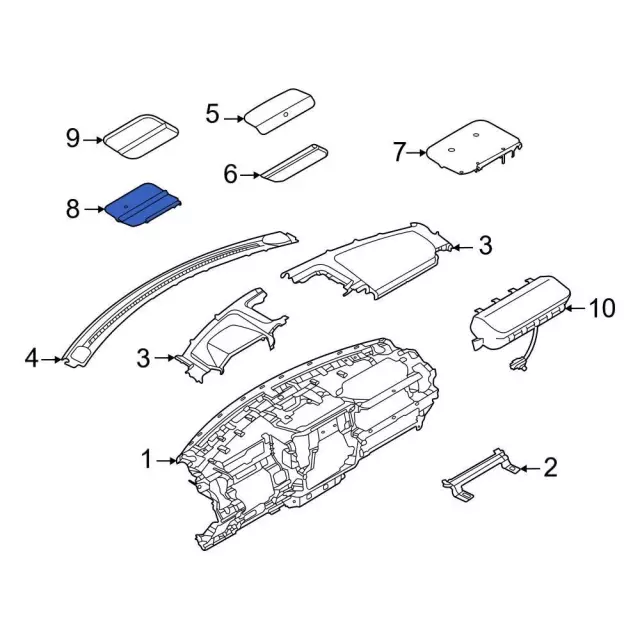 Instrument Panel Trim Panel - Ford (ML3Z-1504459-BK)